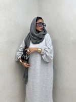 پیراهن بلند آستین کشی کد 240149 - تصویر 16