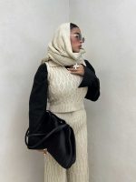ست بافتنی یقه مردانه کد 160595 - تصویر 2