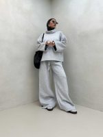 ست دورس و شلوار یقه اسکی کد 160601 - تصویر 3