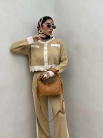 ست بلوز و شلوار بافت نواردار کد 160605 - تصویر 8