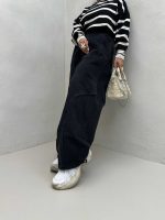 شلوار کارگو جین نواردار کد 101531 - تصویر 8