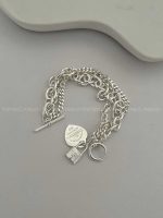 دستبند قلب و کلید کد 310257 - تصویر 2