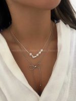 گردنبند پکی تک مروارید کد 310222 - تصویر 4