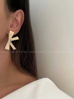 گوشواره براق پاپیونی کد 310228 - تصویر 3