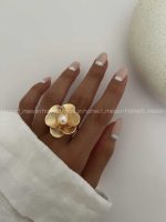 انگشتر گل و مروارید کد 310269 - تصویر 2
