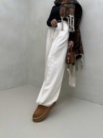 شلوار کتان کج راه کد 101554 - تصویر 4