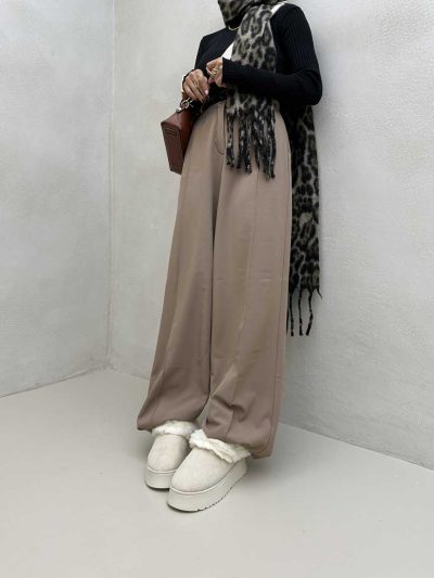 شلوار کتان کج راه کد 101554