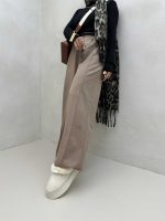 شلوار کتان کج راه کد 101554 - تصویر 2