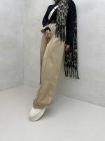 شلوار کتان کج راه کد 101554 - تصویر 6