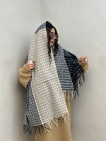 شال رو دوخت ریش دار کد 310293 - تصویر 3