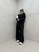 ست دورس و شلوار یقه گرد کد 160647 - تصویر 9