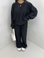 ست دورس و شلوار یقه گرد کد 160647 - تصویر 10