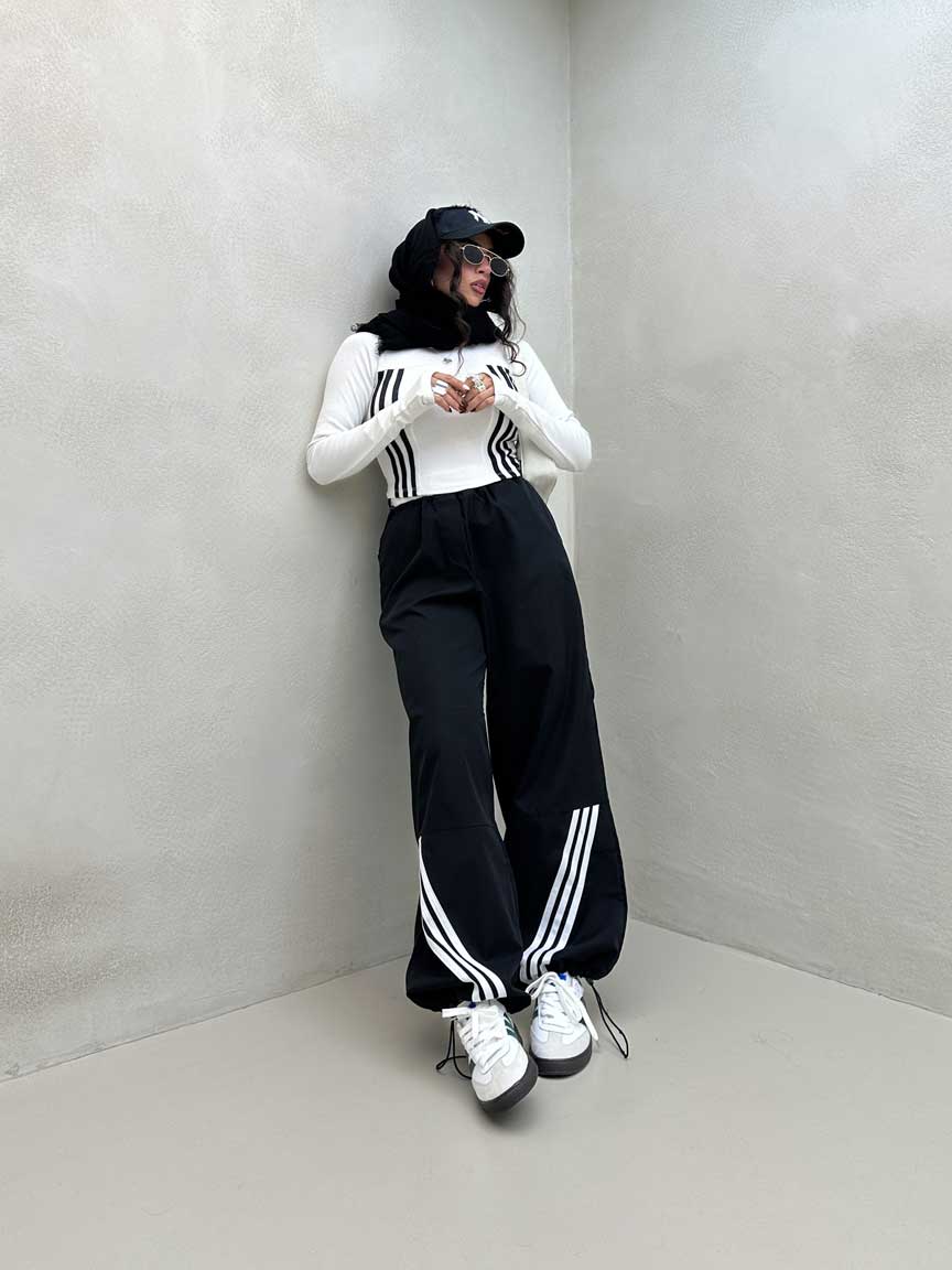 IMG_3970 ست کراپ و شلوار ADIDAS کد 160648 - تصویر 1