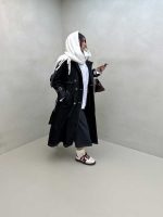 مانتو بلند جین رودوخت کد 200654 - تصویر 3