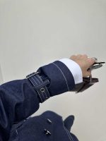 مانتو بلند جین رودوخت کد 200654 - تصویر 10