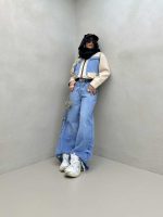 کت چرم ترکیبی کد 200668 - تصویر 7