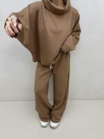 ست دورس و شلوار یقه اسکی کد 160660 - تصویر 6