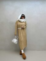 پیراهن بلند زنجیری کد 200683 - تصویر 7