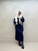 پیراهن بلند زنجیری کد 200683 - تصویر 11