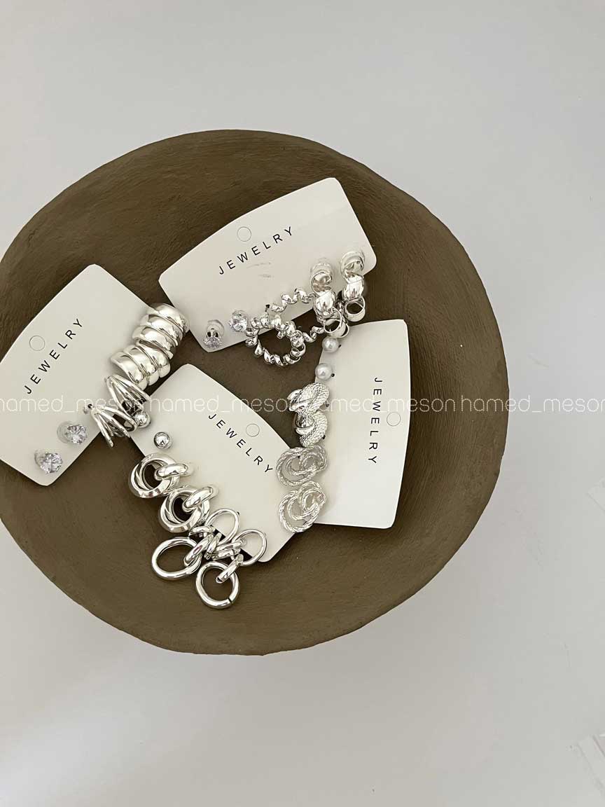 LGEY6395 گوشواره پکی SILVER کد 310331 - تصویر 1