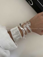 دستبند SILVER شیاردار کد 310321