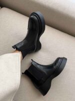 نیم بوت چرم بغل کش کد 140833 - تصویر 6