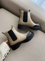 نیم بوت چرم بغل کش کد 140833 - تصویر 7