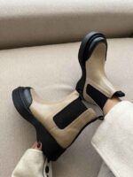 نیم بوت چرم بغل کش کد 140833 - تصویر 8