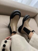 نیم بوت چرم بغل کش کد 140833 - تصویر 9