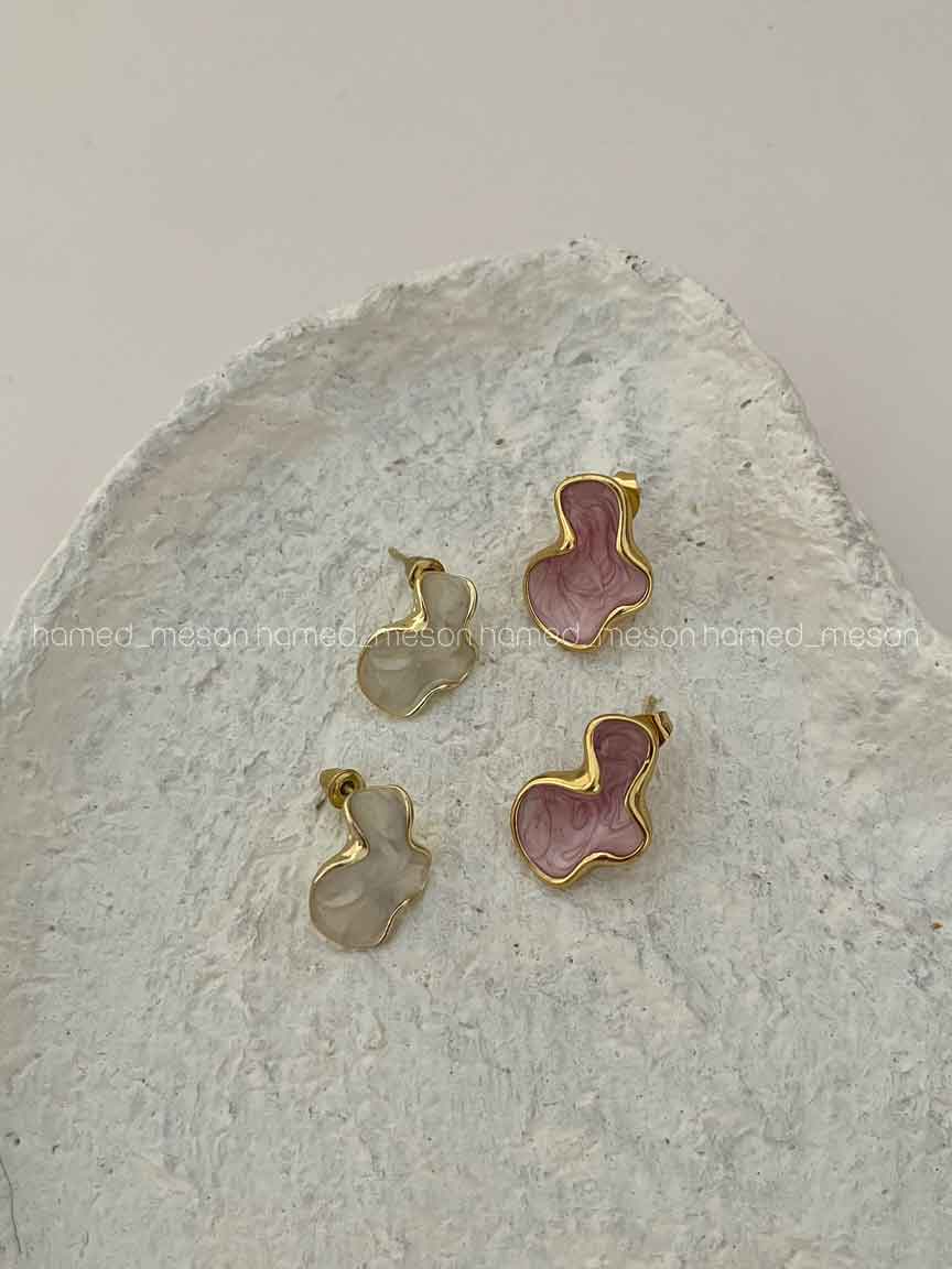 AHNR0346 گوشواره طرح صدف کد 310386 - تصویر 1