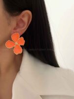 گوشواره گل میناکاری کد 310408 - تصویر 5