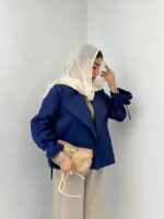 کت ژاکارد آستین بند 120330 - تصویر 3