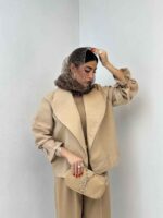 کت ژاکارد آستین بند 120330 - تصویر 6