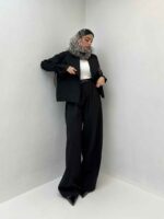 کت ژاکارد آستین بند 120330 - تصویر 7
