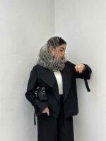 کت ژاکارد آستین بند 120330 - تصویر 8