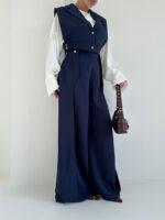 ست وست و شلوار پانچی کد 160723 - تصویر 4