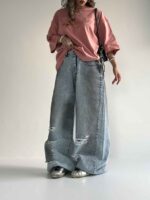 شلوار بگ زاپ دار کد 101669 - تصویر 5