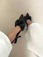 کفش پاشنه بلند پاپیونی کد 140955 - تصویر 6