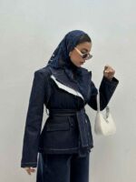 کت جین برش دار کد 120312