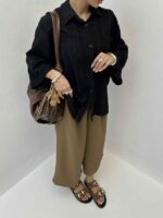 شومیز آستین دکمه کد 200774 - تصویر 6