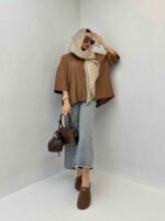 شومیز آستین کوتاه پشت پیله کد 200784 - تصویر 11