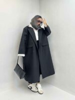 کت بلند 4 دکمه کد 120325 - تصویر 10