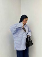 شومیز راه راه کد 200775 - تصویر 3