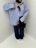 شومیز راه راه کد 200775 - تصویر 4