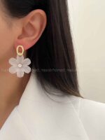 گوشواره گل سرامیکی کد 310406 - تصویر 4