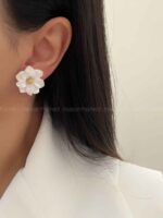 گوشواره گل سرامیکی کد 310406 - تصویر 5