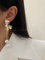 گوشواره GOLDEN FLOWERS کد 310428 - تصویر 3
