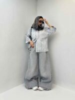 شومیز آبرنگی کد 220489 - تصویر 4