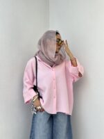 شومیز لینن نچرال کد 220492 - تصویر 6