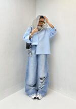 شومیز لینن نچرال کد 220492 - تصویر 11